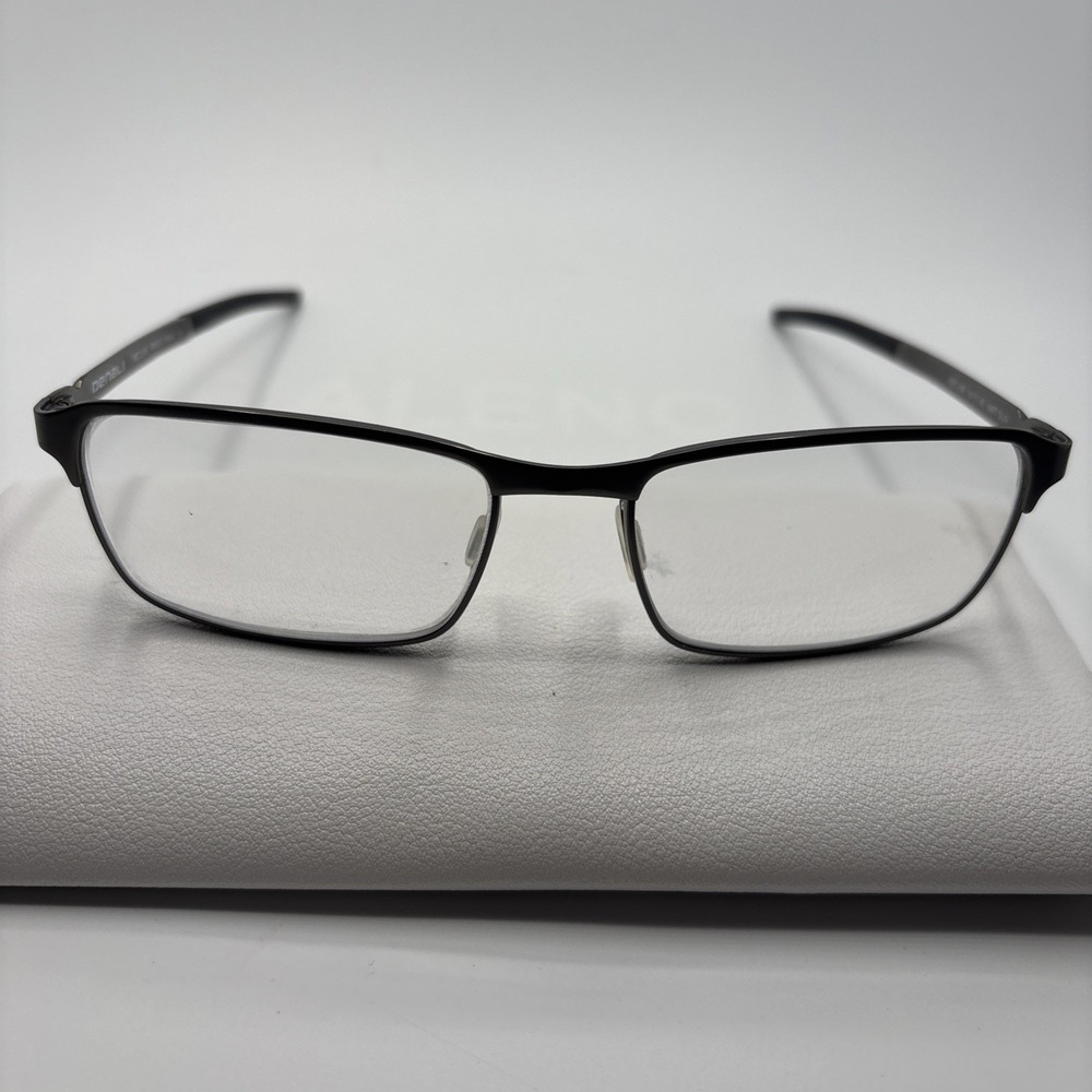 Denali Red Line Matte Gunmetal Rectangle Eyeglasses Frame 54-17 145 #C105